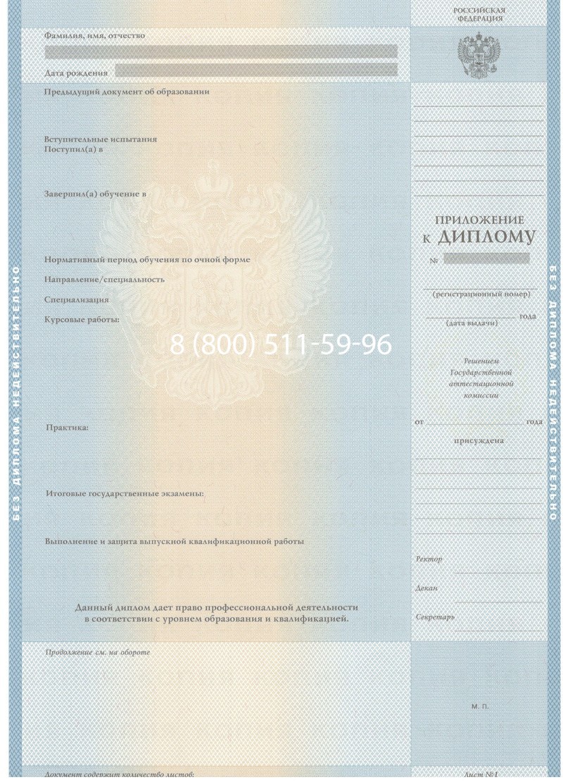 Заказать Диплом бакалавра 2003-2009 годов в Сыктывкаре