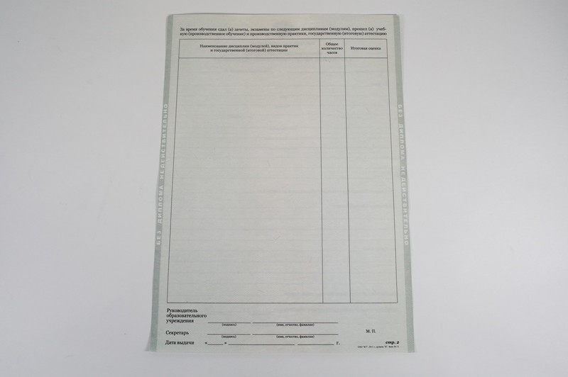 Диплом о начальном образовании  2010-2024 годов в Сыктывкаре