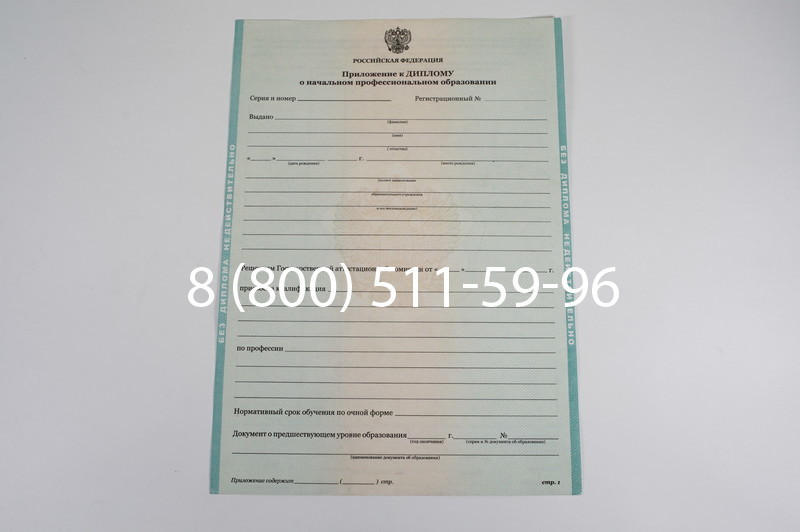 Диплом ПТУ 2014-2024 года в Сыктывкаре